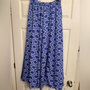 Blue long skirt, size large